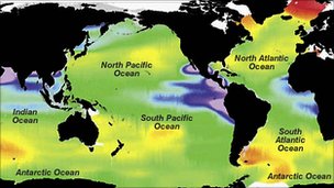 Ocean pH levels (Image: BBC)